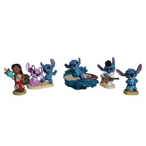 Disney Lilo & Stitch Cake Toppers Figures Lot Of 5 Pre-owned